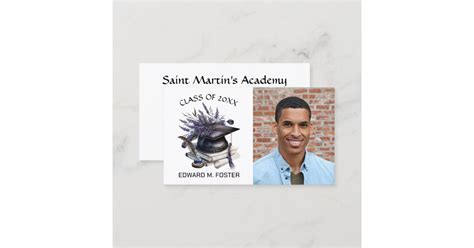 Graduation announcement name card template ideas