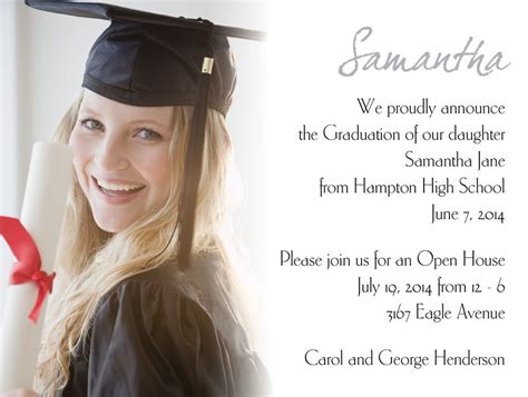 Graduation Announcement Wording