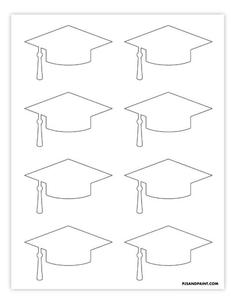 Graduation cap templates with shapes