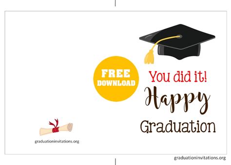 Example of a graduation card template 5