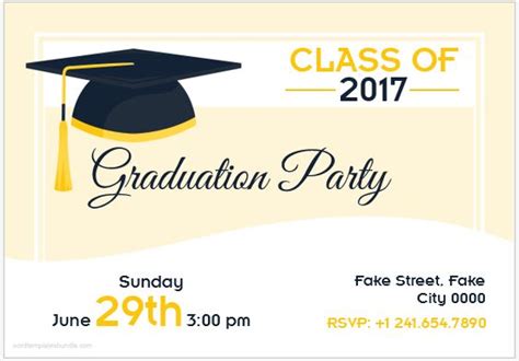 Image of graduation card template