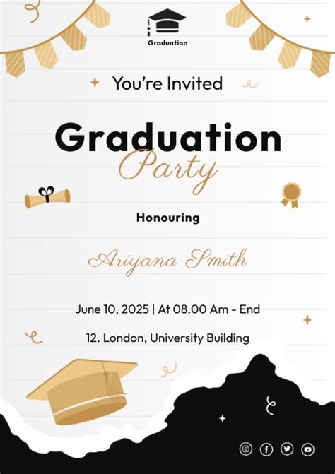 Graduation ceremony invitation design