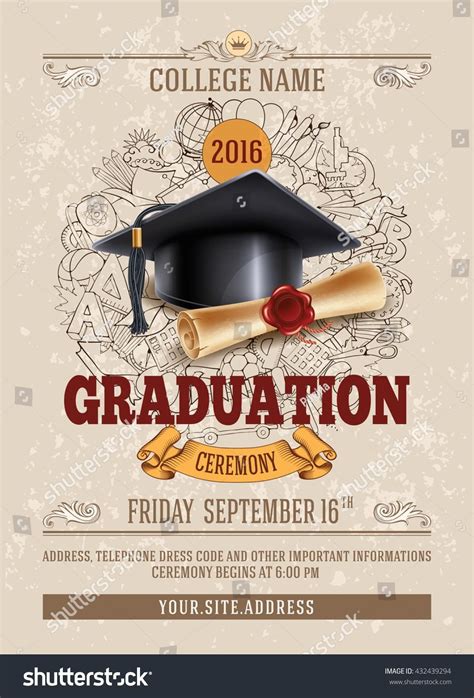 Graduation ceremony invitation template