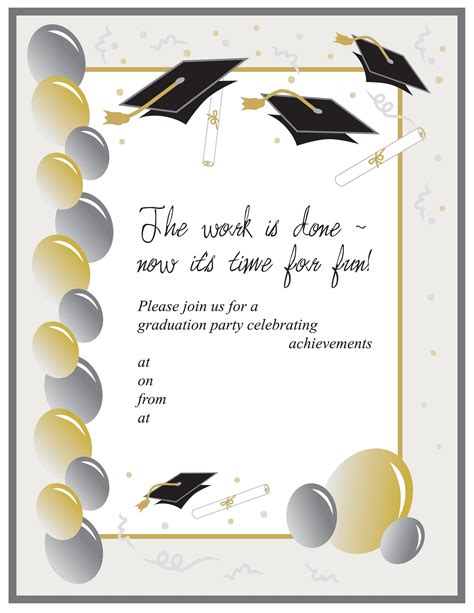 Graduation ceremony invitation template free