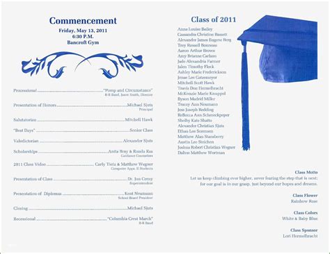 Graduation Ceremony Program Template