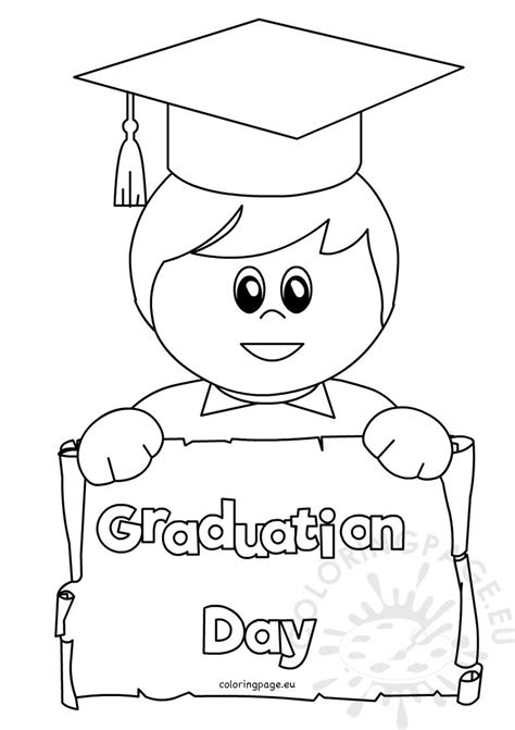 Graduation Day Scene Coloring Page