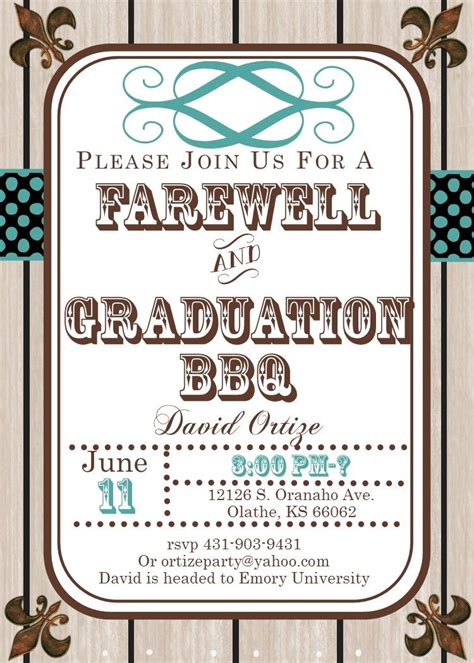 Graduation Farewell Invitation Template