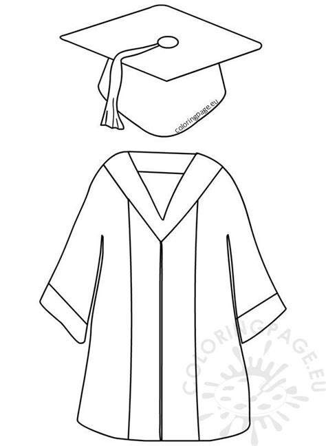 Graduation Gown Coloring Page