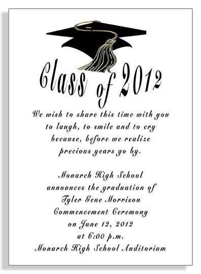 Graduation Invitation with Quote