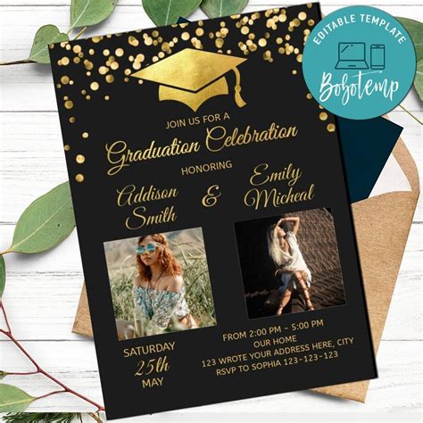 Photo-Based Graduation Invitation Template