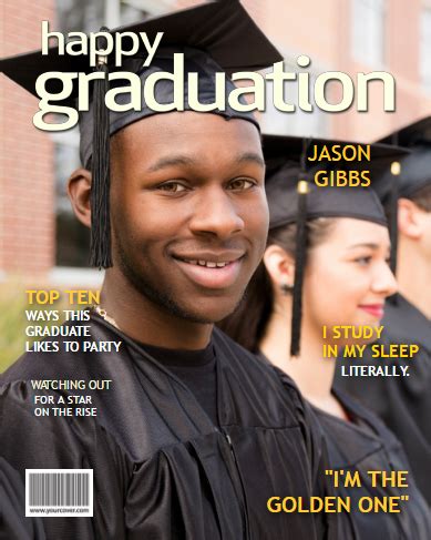 Graduation Magazine Cover Template Ideas 1