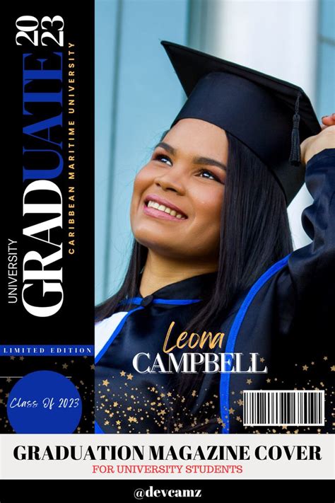 Graduation Magazine Cover Template Templates 4