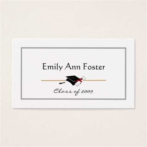 Graduation Name Card Template Design