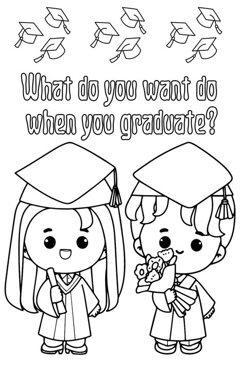 Graduation Party Coloring Page