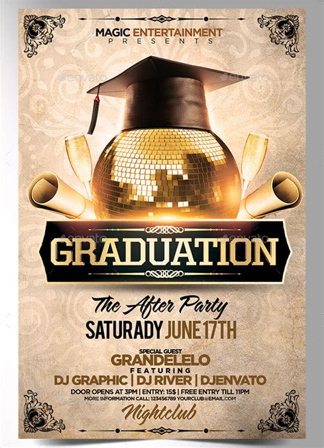 Graduation Party Flyer Template Free Download