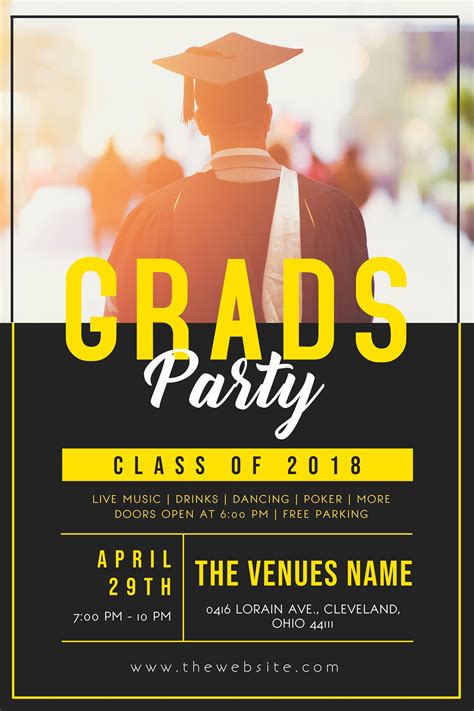 Graduation Party Flyer Templates Download