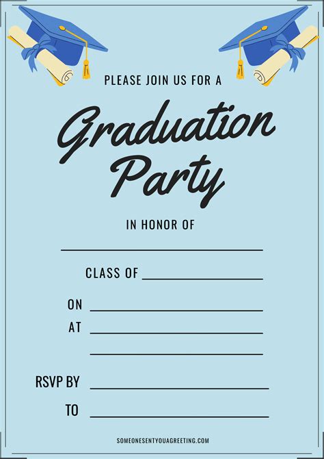 Graduation Party Invitation Template 1