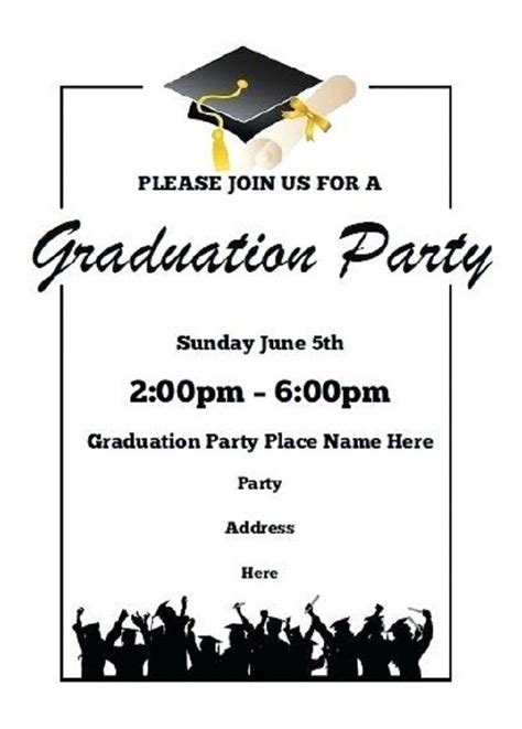 Graduation Party Invitation Template for Word