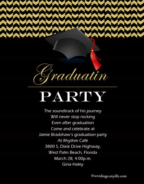 Graduation Party Invitation Wording