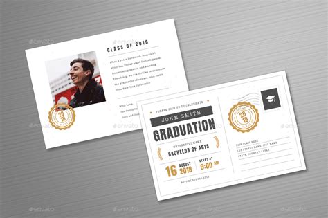 Graduation Postcard Invite Template