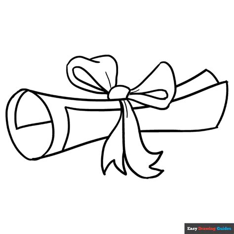 Graduation Scroll Coloring Page