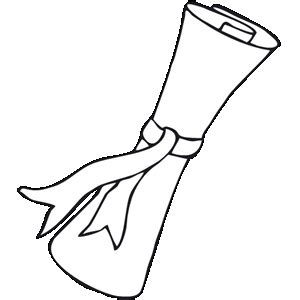 Graduation Scroll Coloring Page