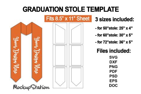 Graduation Stole Template 8