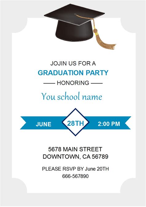 Graduation Template Microsoft Word