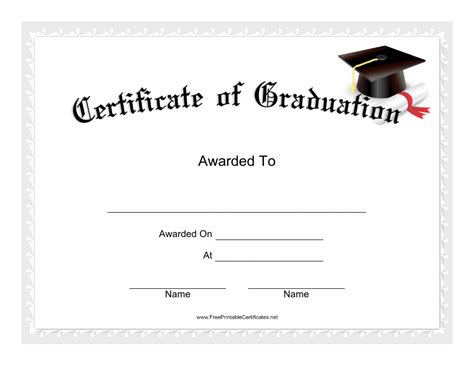 Graduation template pdf