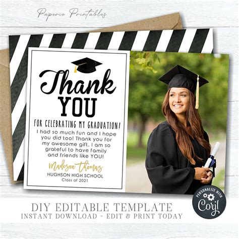 Graduation Thank-You Card Template