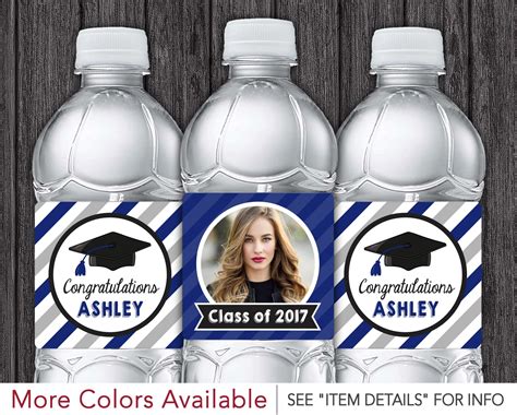 Graduation Water Bottle Label Ideas