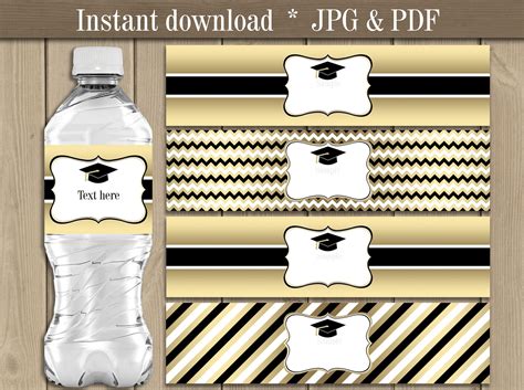 Graduation Water Bottle Labels