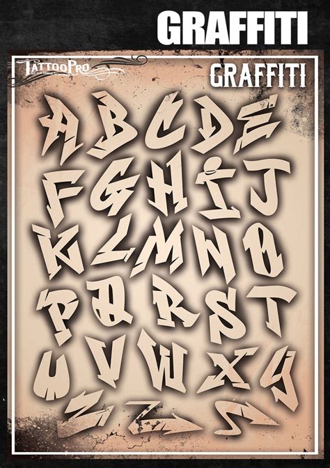 Graffiti alphabet stencil