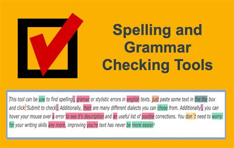 Grammar and Spell Checking Tools