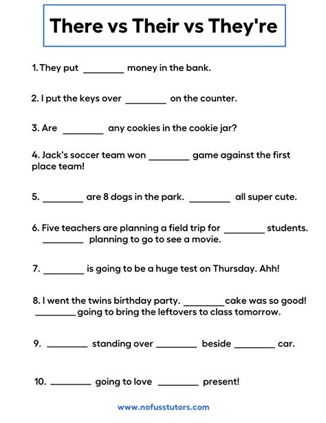 Grammar Worksheets