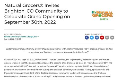 Grand Opening Announcement Press Release