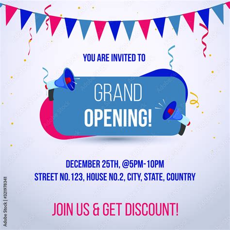 Grand Opening Announcement Social Media Promotion