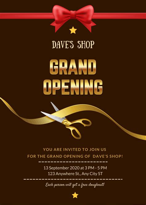 Grand Opening Invitation Design