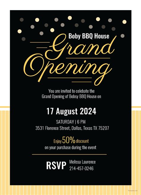 Grand Opening Invitation Template in Word