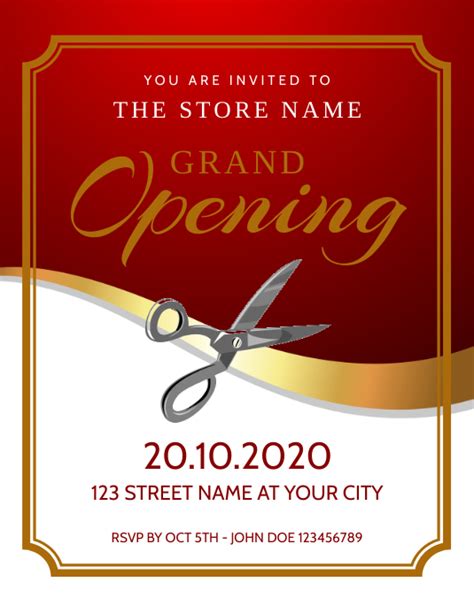 Grand Opening Template Sample in Word