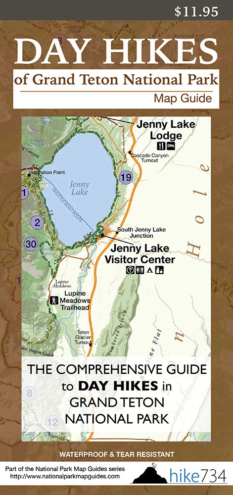 Grand Teton National Park Hiking Trails Map