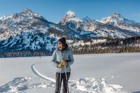 Snowshoer in Grand Teton National Park