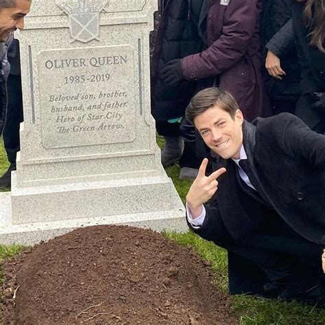 Grant Gustin Grave Meme Template