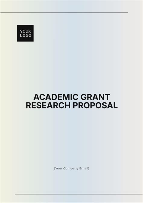 Grant Research Proposal Template