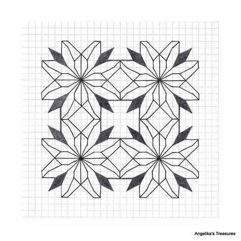 Graph Paper with Axis for Geometric Patterns