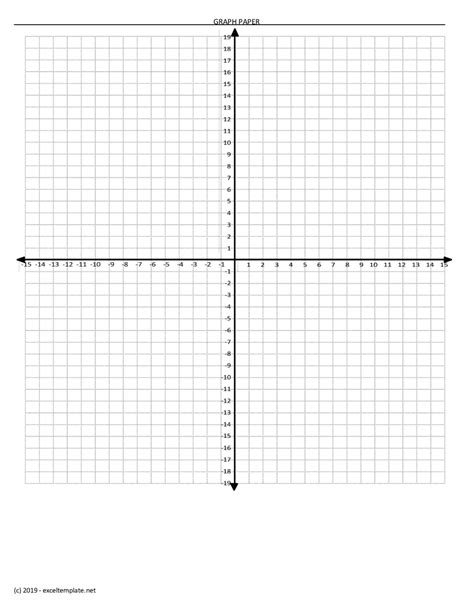 1/4 Inch Graph Paper with Axis Labels Template