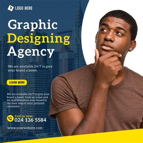 Graphic design ad template examples