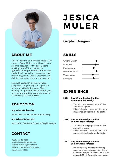 Graphic Design Resume Template 7