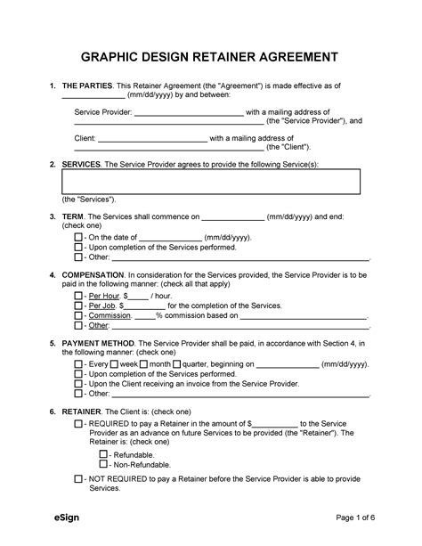 Graphic Design Retainer Agreement PDF