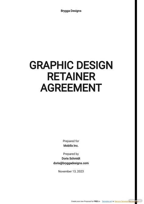 Graphic Design Retainer Template Word